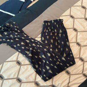 Saddlebred Blue Joggers with Geometric Design